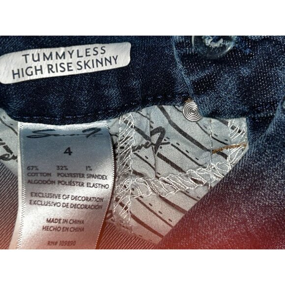 Seven7 Womens Tummyless High Rise Skinny Jean Size 4 Avalon Wash - Picture 7 of 8